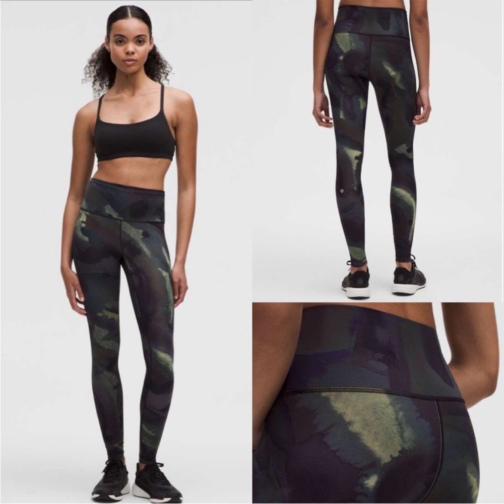 Lululemon Wunder Train High Rise 28” Ink islands Burnside Multi Size 6
